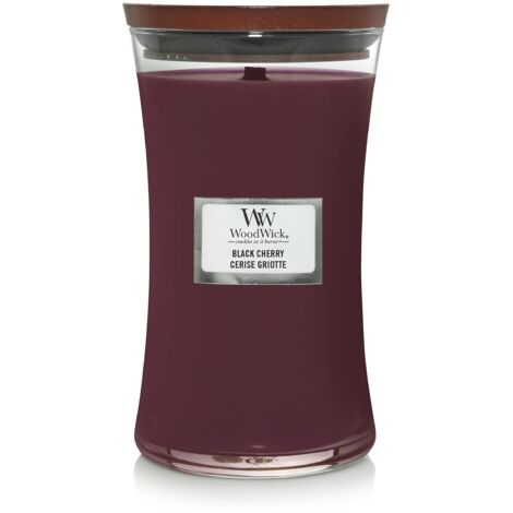 WOODWICK CANDELA CLESSIDRA GRANDE LARGE JAR BLACK CHERRY