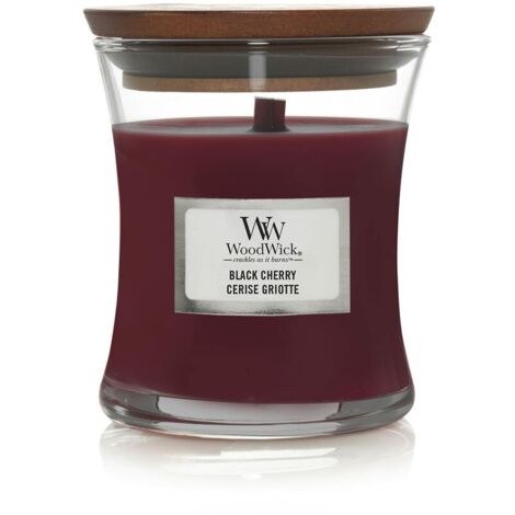 WOODWICK CANDELA CLESSIDRA MEDIA MEDIUM JAR BLACK CHERRY