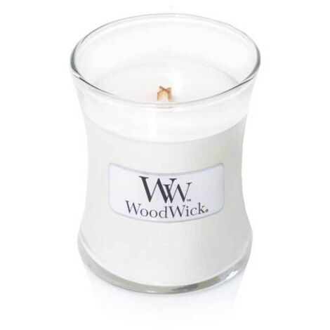 WOODWICK CANDELA CLESSIDRA PICCOLA MINI JAR LINEN
