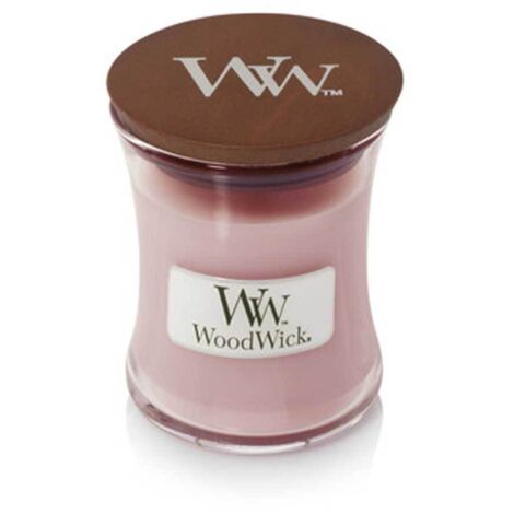 WOODWICK CANDELA CLESSIDRA PICCOLA MINI JAR ROSEWOOD PROFUMAZIONE CASA INTERNI