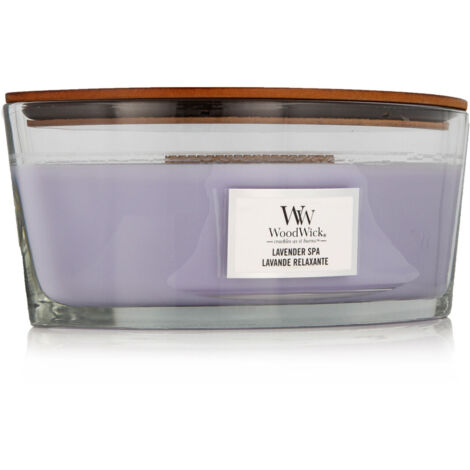 Woodwick – lavanda Spa perfumada vela de cristal Hearthwick elipse 16oz
