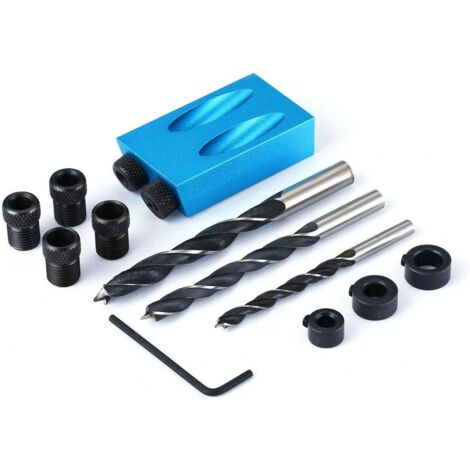 Woodworking Carving Tools Pocket Hole Screw Jig Adapter Drill Set Woodwork Guides Joint Angle Tool
