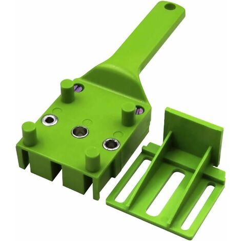 Woodworking Dowel Jig Forets De Forage en Bois Guide De Forage en Bois Track Droite Droit Perceuse Positionneur De Perforation Vert