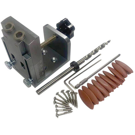 main image of "Woodworking Pocket Hole Locator Jig Kit Wood Doweling Hole Puncher with 9mm Step Drill Angle Drill Guide Tools,model: 9mm"