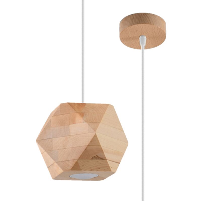 Image of Woody pendant lamp in natural wood