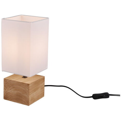 Woody Sobremesa Base Madera Cuadrada 1xE14 Trio Lighting
