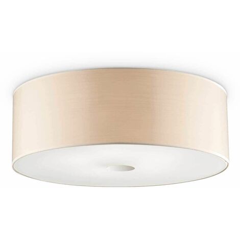 main image of "Ideal Lux Woody - 5 Light Large Ceiling Flush Light Wood, E27"