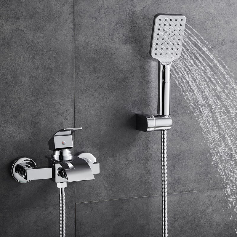 Colore WOOHSE Miscelatore Bagno Lavabo Rubinetto Monocomando Monoforo Vasca Bagno Con Bocca di Erogazione Fissa e Cartuccia da 35 mm e Tubi flessibili con attacco G3/8” Cromo Colore WOOHSE Miscelatore Bagno Lavabo Rubinetto Monocomando Monoforo Vasca Bagno Con Bocca di Erogazione Fissa e Cartuccia da 35 mm e Tubi flessibili con attacco G3/8” Cromo