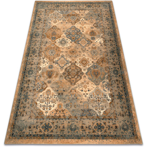 Wool carpet POLONIA Azer frame oriental beige beige 200x300 cm