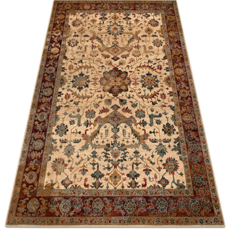 Wool carpet POLONIA VERANO Ornament, frame light ruby red 200x300 cm