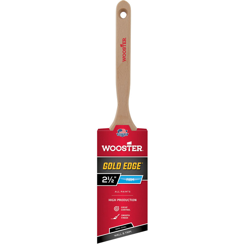 Wooster - Gold Edge - Semi-Oval Angle Sash Paint Brush - 2.5 Inch