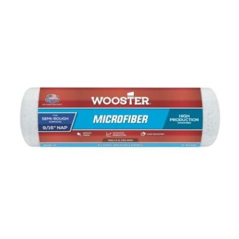 Wooster Microfiber 9/16" Nap Semi Rough Paint Roller Sleeve - 9 Inch