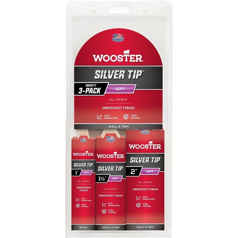 Wooster - Silver Tip - Paint Brush Set - 3 Pack