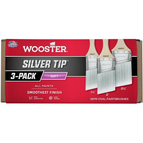 Wooster Silver Tip - Semi-Oval Angle Sash - 3 Pack Brush Set