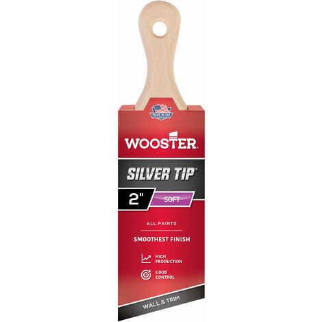 Wooster Silver Tip - Short Handle Angle Paint Brush - 2 Inch