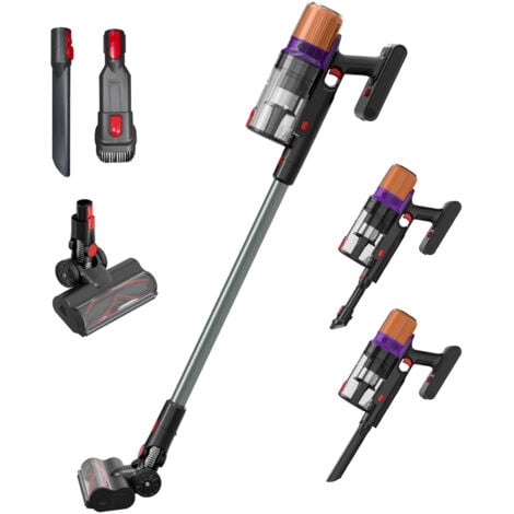 WOOX Aspiradora sin Cable, 27kPa Potente Succión, Inalámbrica, Aspiradora Escoba sin Cable, Diseño Antienredos, Capa de Filtración de 5 Etapas, Aspirador Escoba Ideal para Suelo Duro y Pelo de Mascota