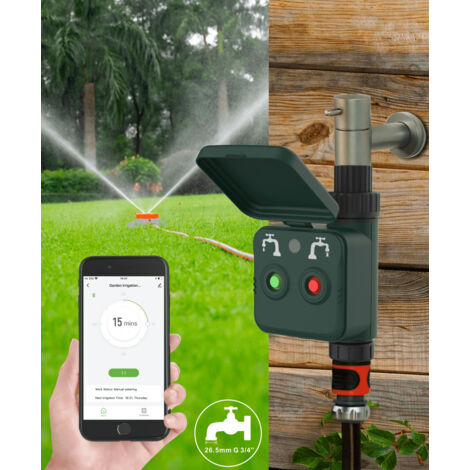 WOOX Controllo Intelligente dell'Irrigazione del Giardino con Controllo Vocale Alexa, Modello R7060 Zigbee Verde
