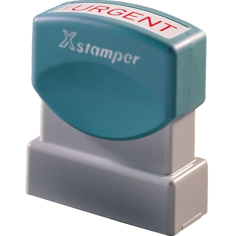 X-stamper Word Stamp Checked Red - Xstamper