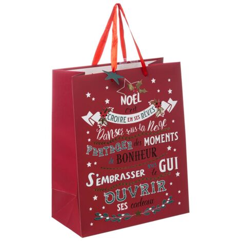 Wording n g+ stampato sacchetto regalo medio - Feeric lights & christmas