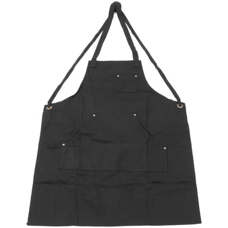 Work Apron Multifunctional Adjustable Canvas Work Apron with Pockets for Carpenter Electrician Chef Hairdresser