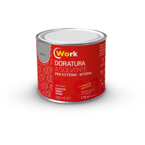 WORK SMALTO DORATO SOLVENTE ARGENTO 125ML
