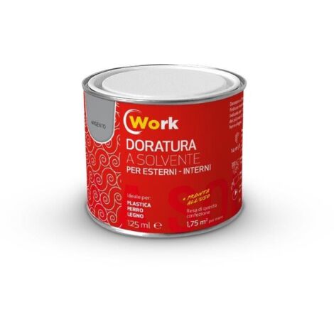 WORK SMALTO DORATO SOLVENTE ARGENTO 125ML