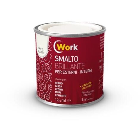 WORK SMALTO  SOLVENTE 125ML BIANCO BRILLANTE