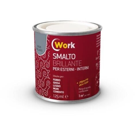 WORK SMALTO  SOLVENTE 125ML GRIGIO BRILLANTE