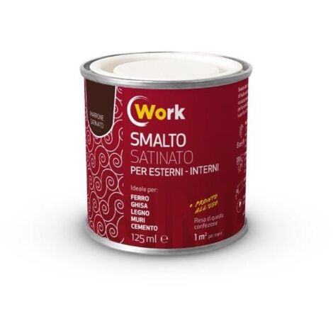 WORK SMALTO SOLVENTE 125ML MARRONE SATINATO