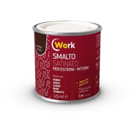 WORK SMALTO  SOLVENTE 125ML MARRONE SATINATO