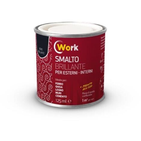 WORK SMALTO SOLVENTE 125ML NERO BRILLANTE