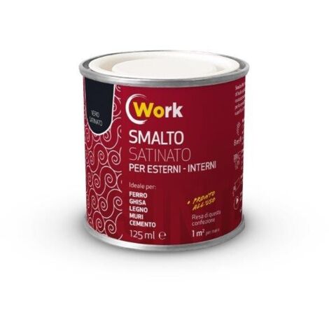 WORK SMALTO  SOLVENTE 125ML NERO SATINATO