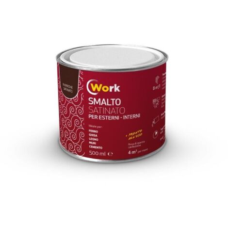 WORK SMALTO  SOLVENTE 2,5LT MARRONE SATINATO