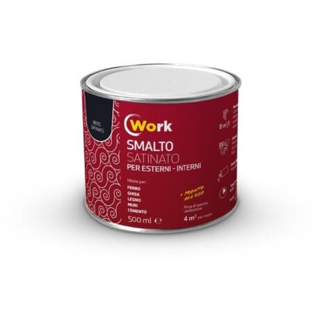 WORK SMALTO  SOLVENTE 2,5LT NERO SATINATO