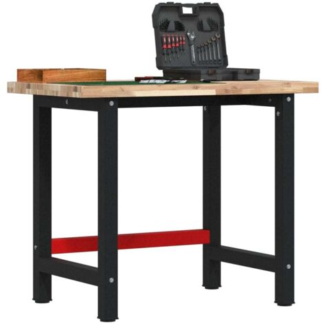 Workbench 100x60x83 cm Solid Wood Acacia Rectangular vidaXL
