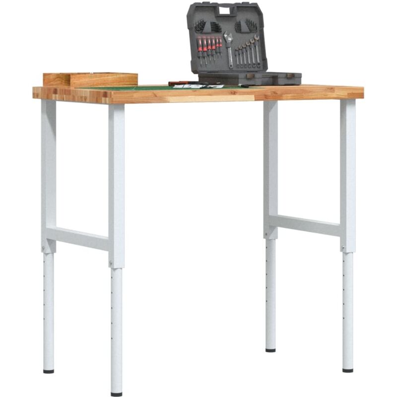 Workbench 100x60x(73-99.5) cm Solid Wood Acacia Rectangular vidaXL