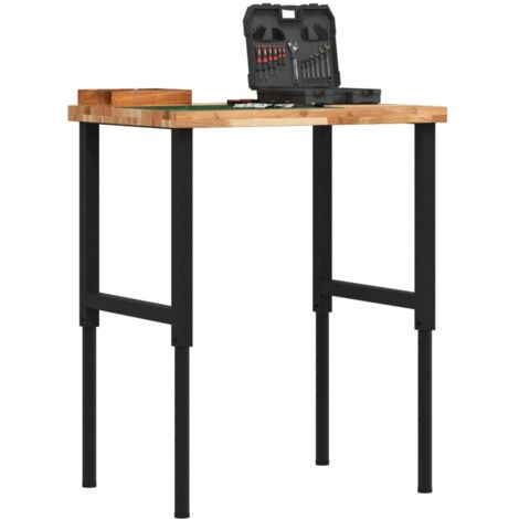 Workbench 80x60x(73-99.5) cm Solid Wood Acacia Rectangular vidaXL
