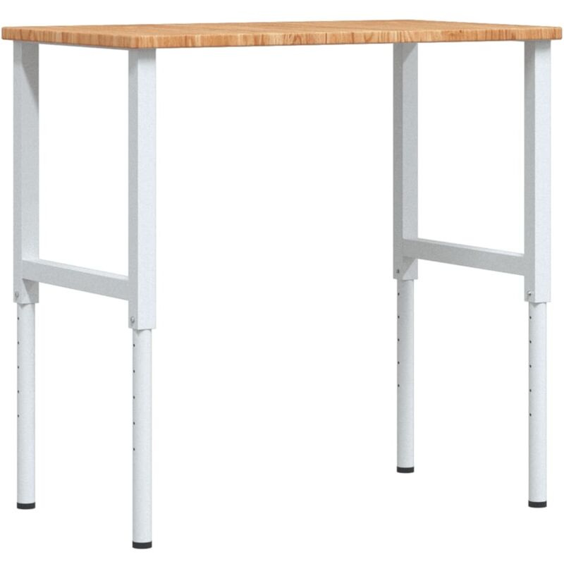 Vidaxl - Workbench Light Brown 100x60x(71.5-98) cm Solid Wood Oak Rectangular
