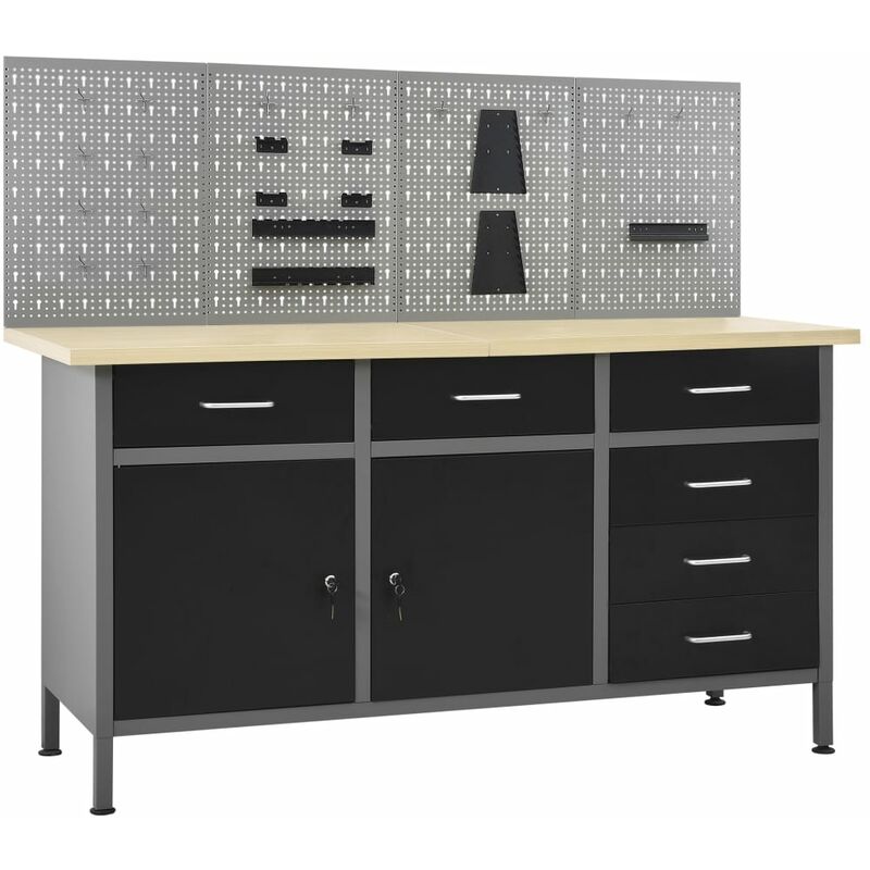 Vidaxl - Workbench With Four Wall Panels