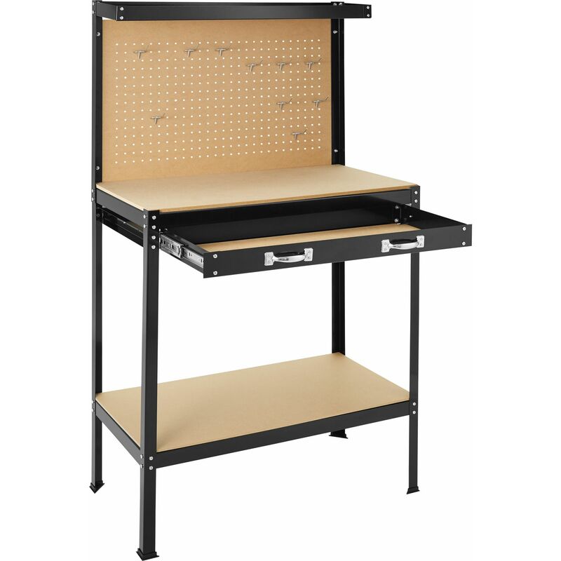 Workbench With Pegboard And Drawer Woodworking Bench Garage