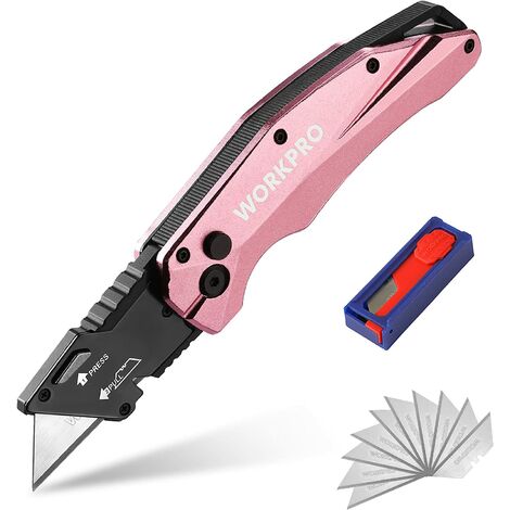 Cutter Professionnel Rétractable 3 Pièces - Lame Sécable Sécurité - Coupe Carton, Tapis, Plastique