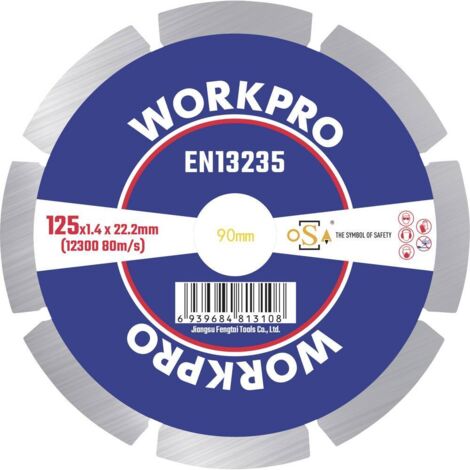 WorkPro GSOSSE-2 Disque à tronçonner 125 mm 1 pc(s) Céramique, Porcelaine, Marbre, Brique, Verre, pierre à chaux, Grani