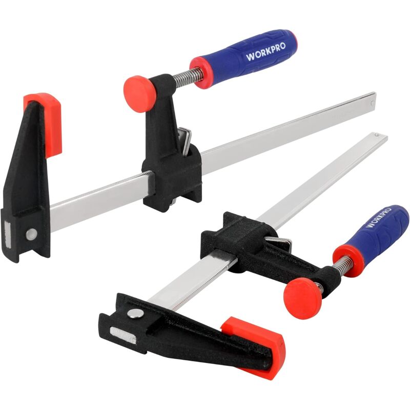 Jeu de Serre-joints Métallique à Libération Rapide 2 Pièces, Largeur de Serrage 300 mm, Force de Serrage Maximale de 272 kg pour Travail du bois, des