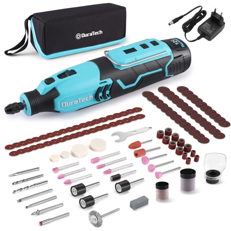 Workpro Outil Rotatif Multifonction sans Fil 12V avec 118 Accessoires, 7 Réglages de Vitesse Variable 5000-35000 tr/min, pour Meuler, Couper, Percer,