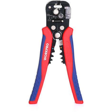 Workpro – Pince à dénuder automatique 3 en 1 – Dénudage, coupe et sertissage – Plage de câbles 10-24 AWG – Acier haute qualité – Poignées ergonomiques - AWG10-24