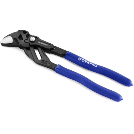 Workpro – Pince multiprise 255 mm – Acier Cr-V – Serrage rapide – Ouverture maximale 50 mm – Mâchoires lisses pour surfaces délicates