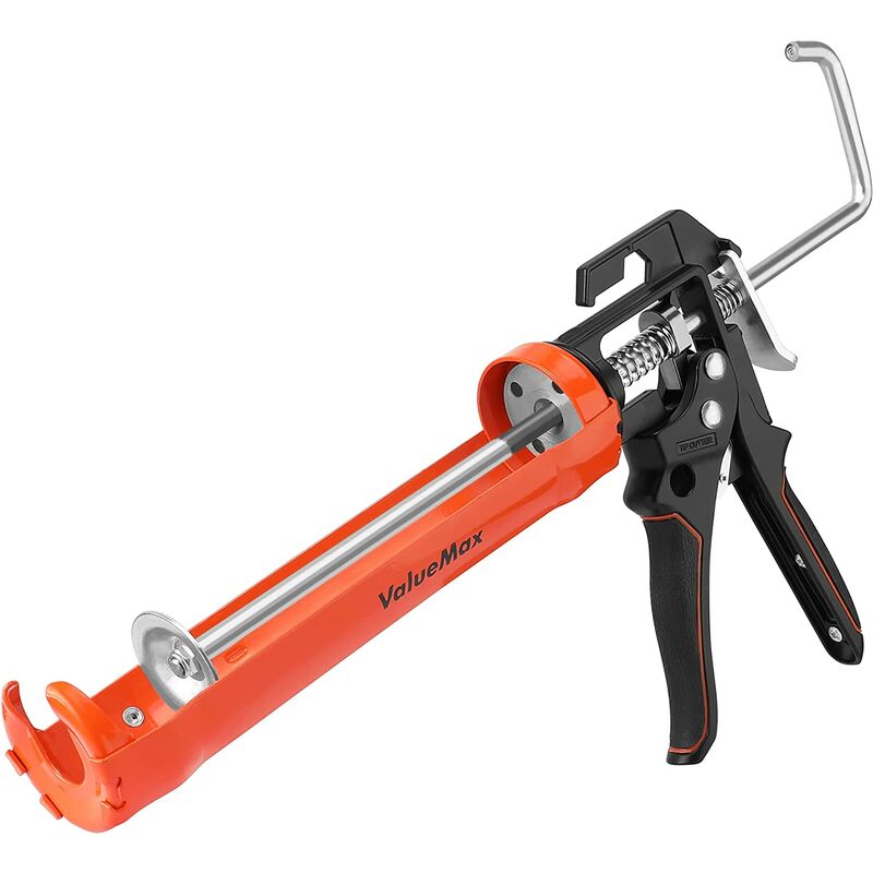 Valuemax - workpro Pistolet à Calfeutrer Silicone en Métal, Pistolet à Cartouche pour Calfeutrer / Remplir / Sceller, Transmission de Force 8:1,