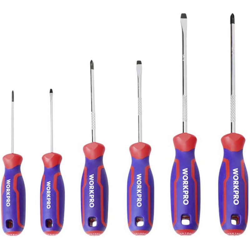 Image of Workpro - 6 tlg Universal Schraubendreher-Set PH0, PH1, PH2