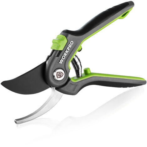 WORKPRO Sécateur de Jardin Professionnel 210mm, avec Lame SK5, Plage de CoupeØ19mm, Ciseaux Jardinage pour Branche, Fleur et Fruits, Broussailles, Cisailles à Plantes pour le Jardinage