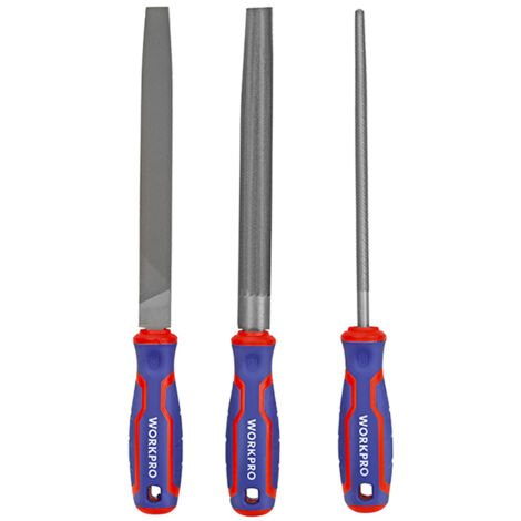 WORKPRO Set de Feilen de 3 Stück, Größe 200 mm, tool de hohe Qualität für Reparatur- und Schleifarbeiten.